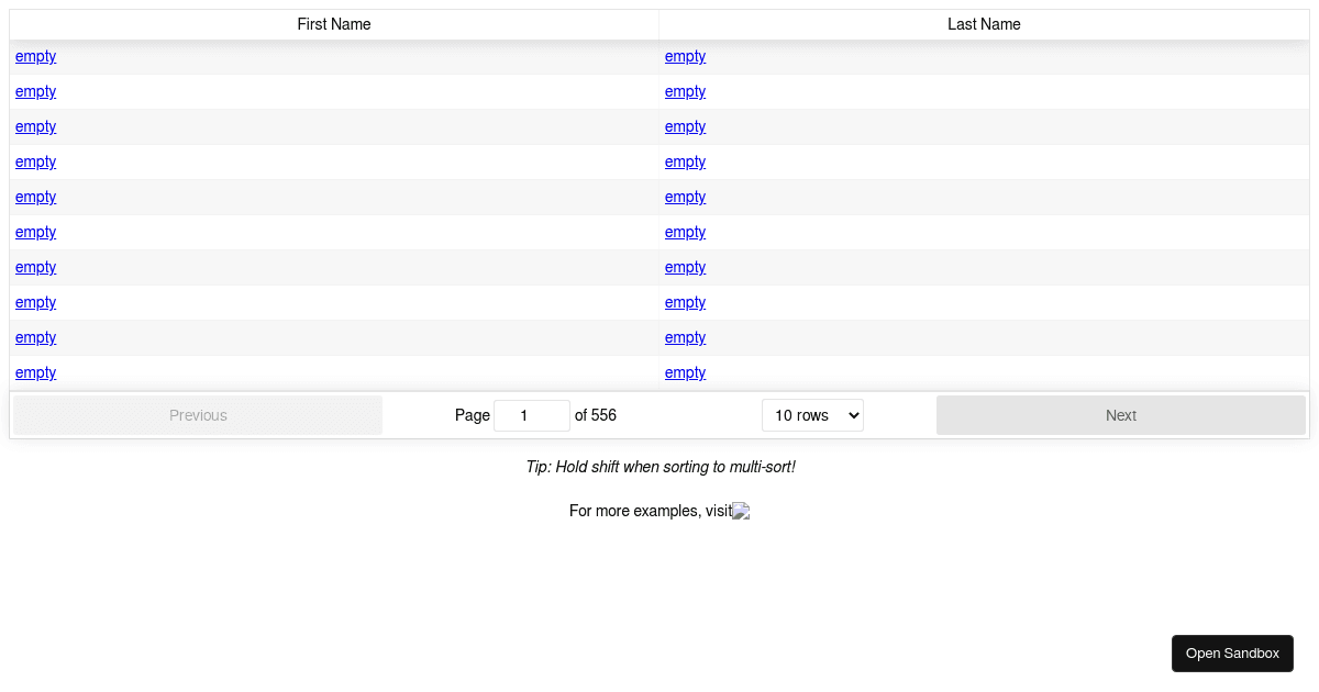 React Table Editable Content Forked Codesandbox