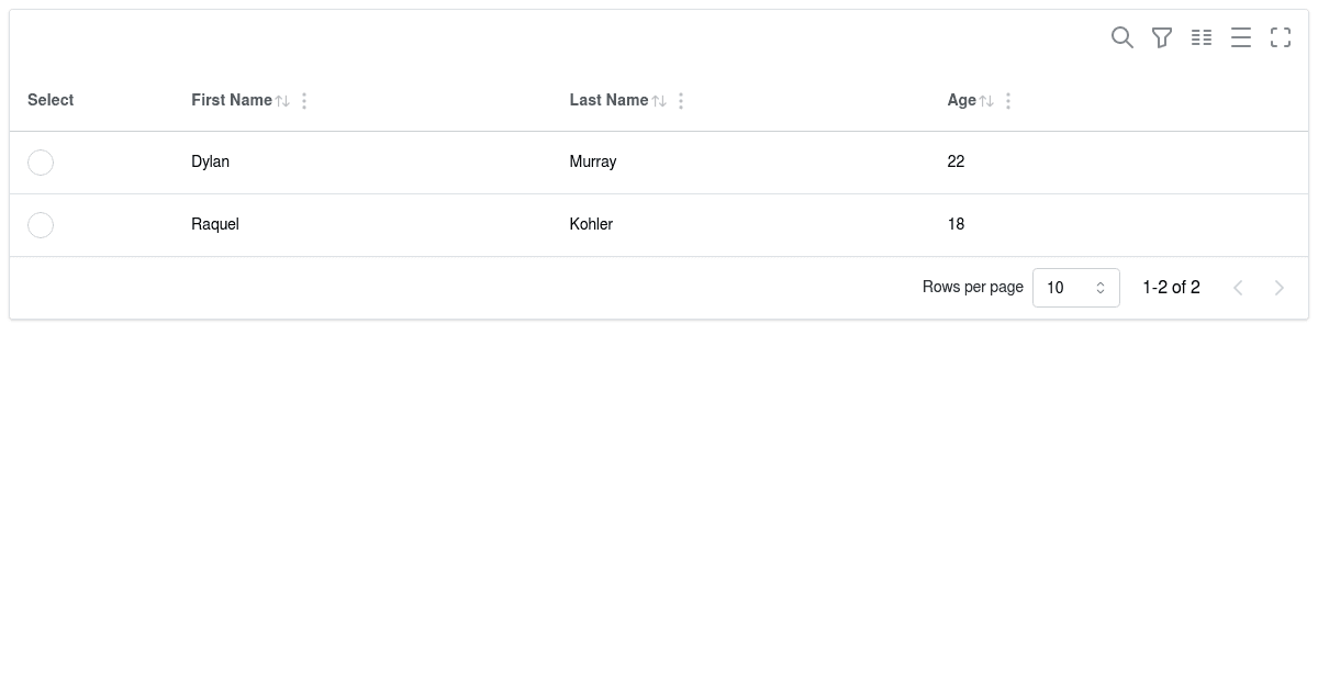 Mantine React Table Example Single Row Selection Codesandbox