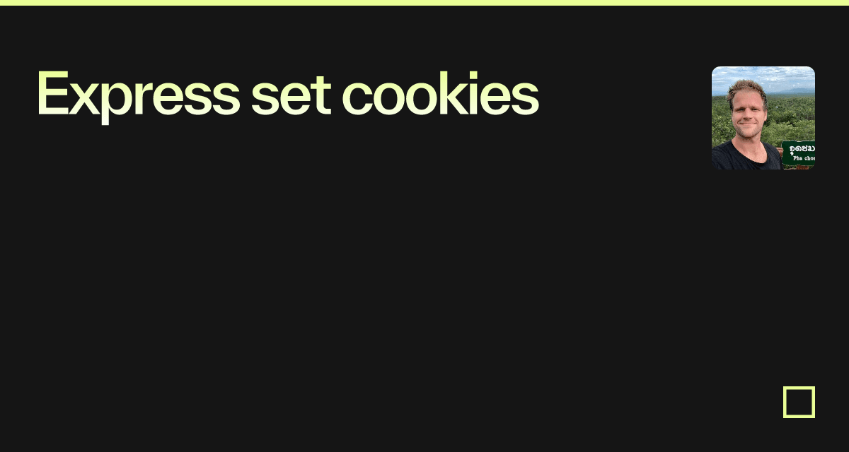 Express Set Cookies Codesandbox