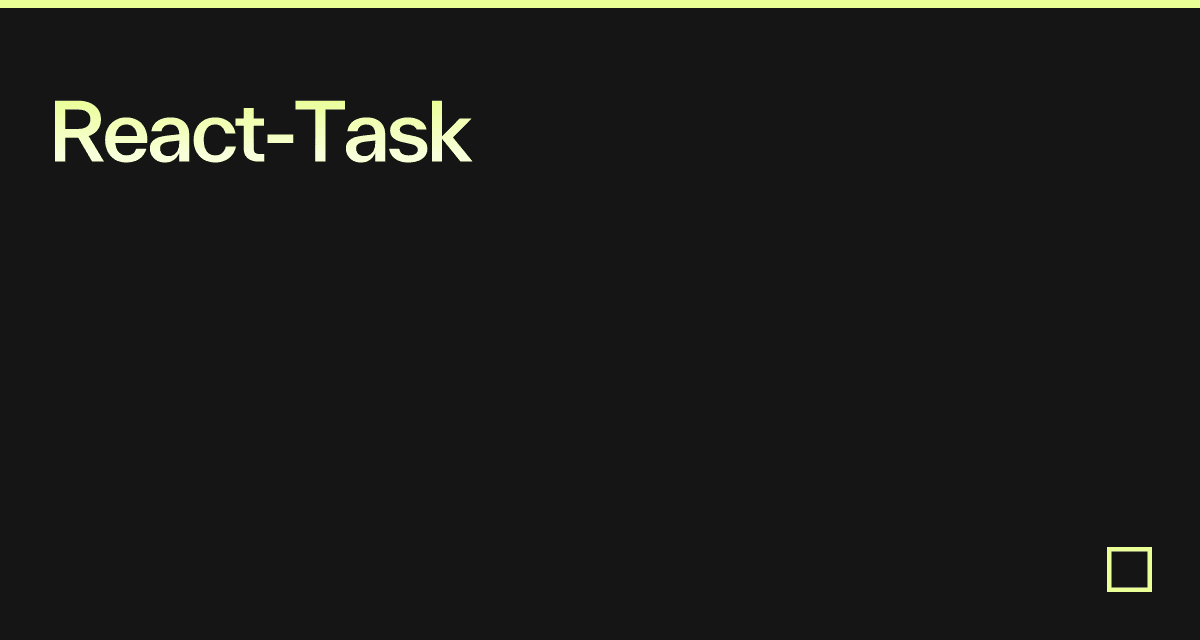 React Task Codesandbox