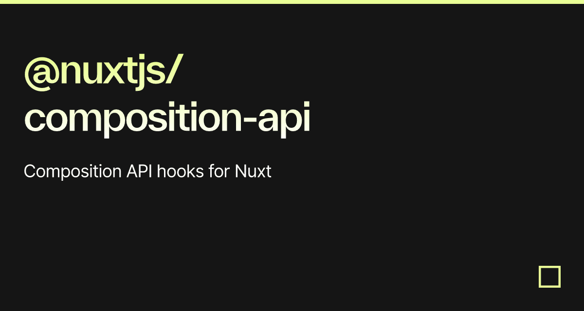 Nuxtjs Composition Api Codesandbox