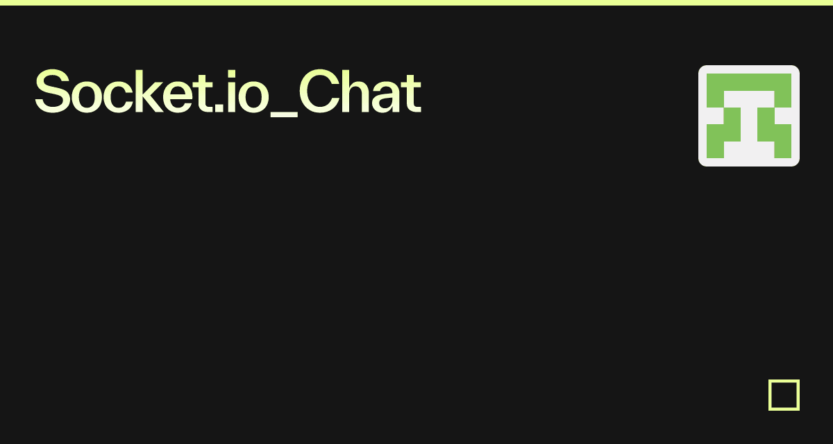 Socket Io Chat Codesandbox