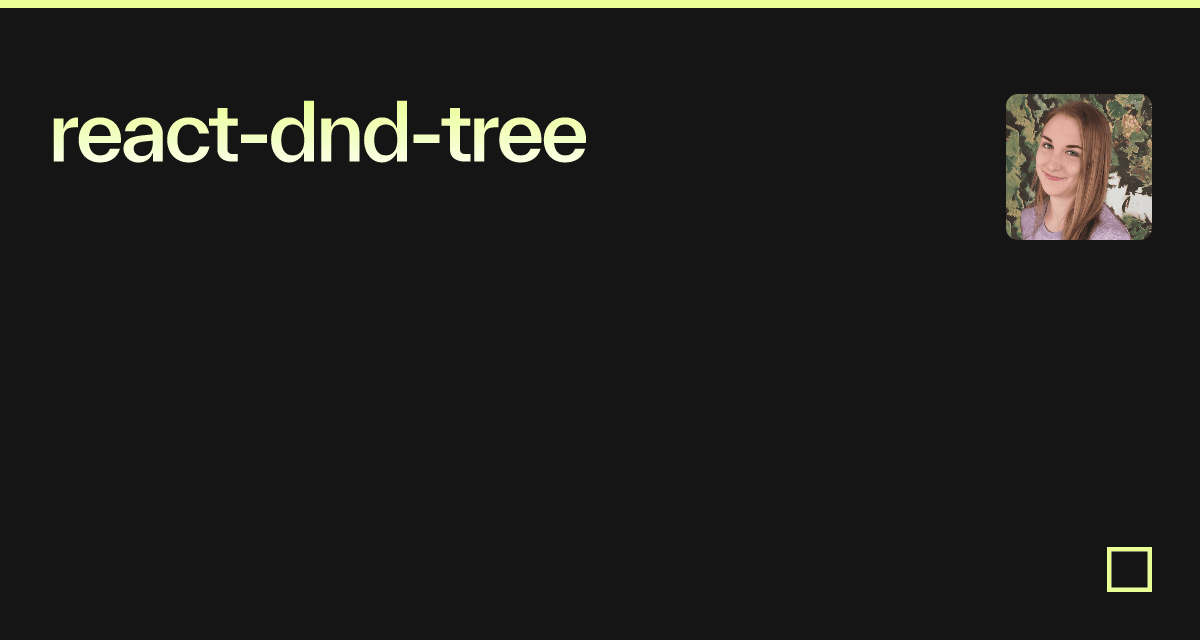 React Dnd Tree Codesandbox