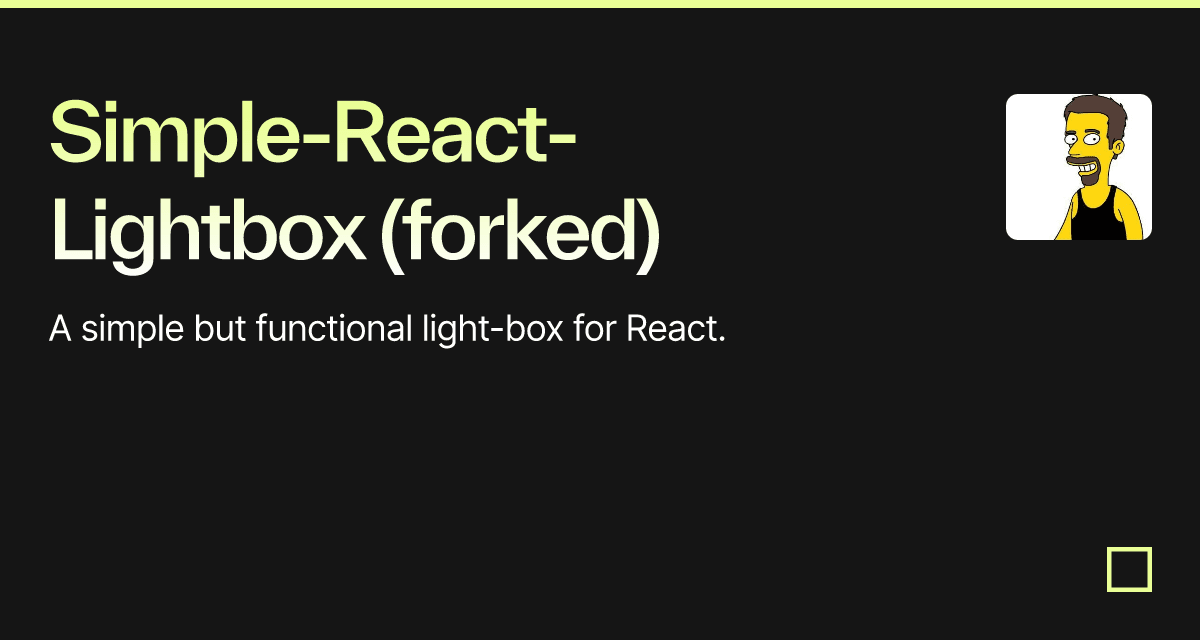 Simple React Lightbox Forked Codesandbox