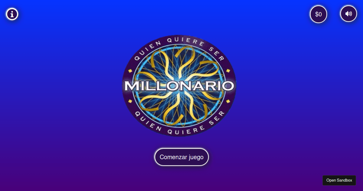 Quien Quiere Ser Millonario Codesandbox