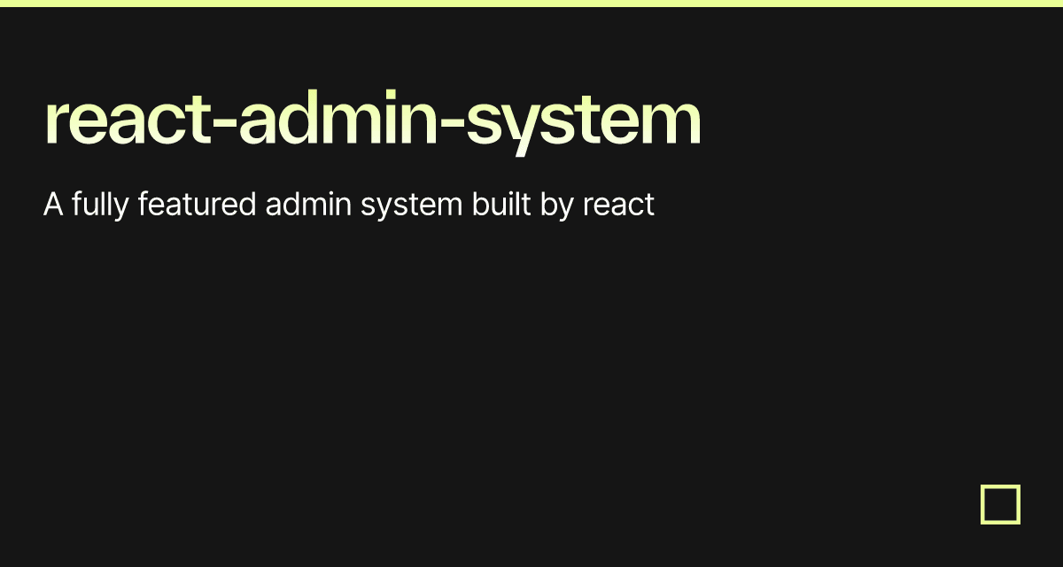 React Admin System Codesandbox