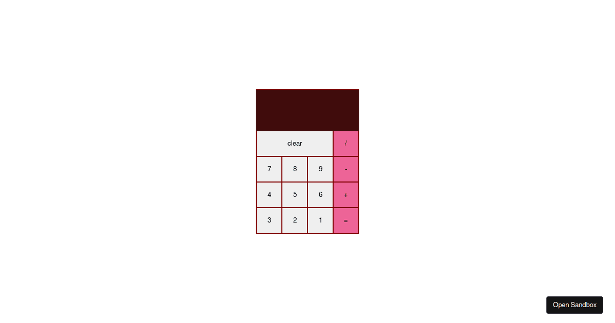 Simple Calculator Codesandbox