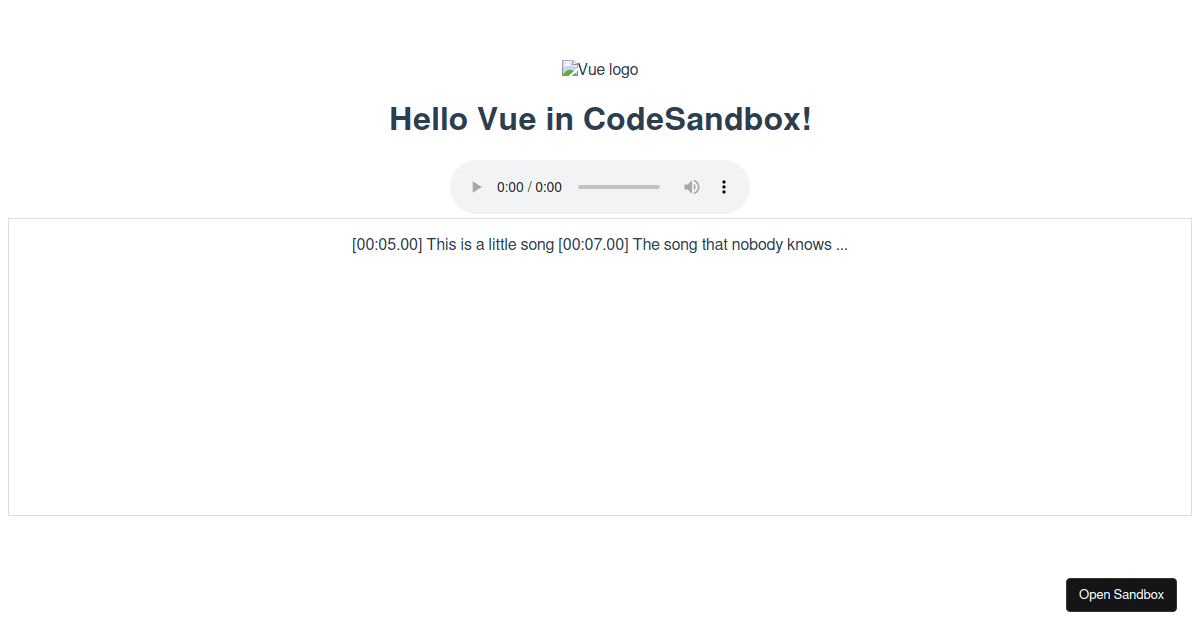 Vue Codesandbox