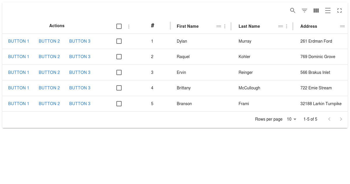 Material React Table Example Customize Display Columns Codesandbox