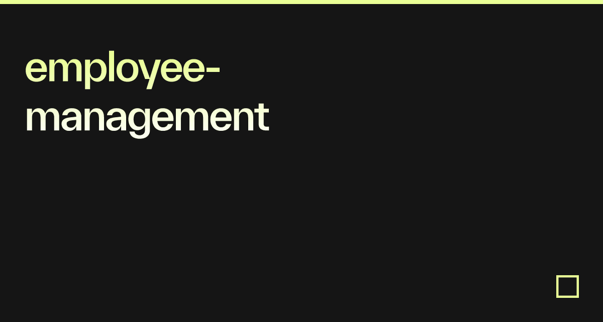 Employee Management Codesandbox