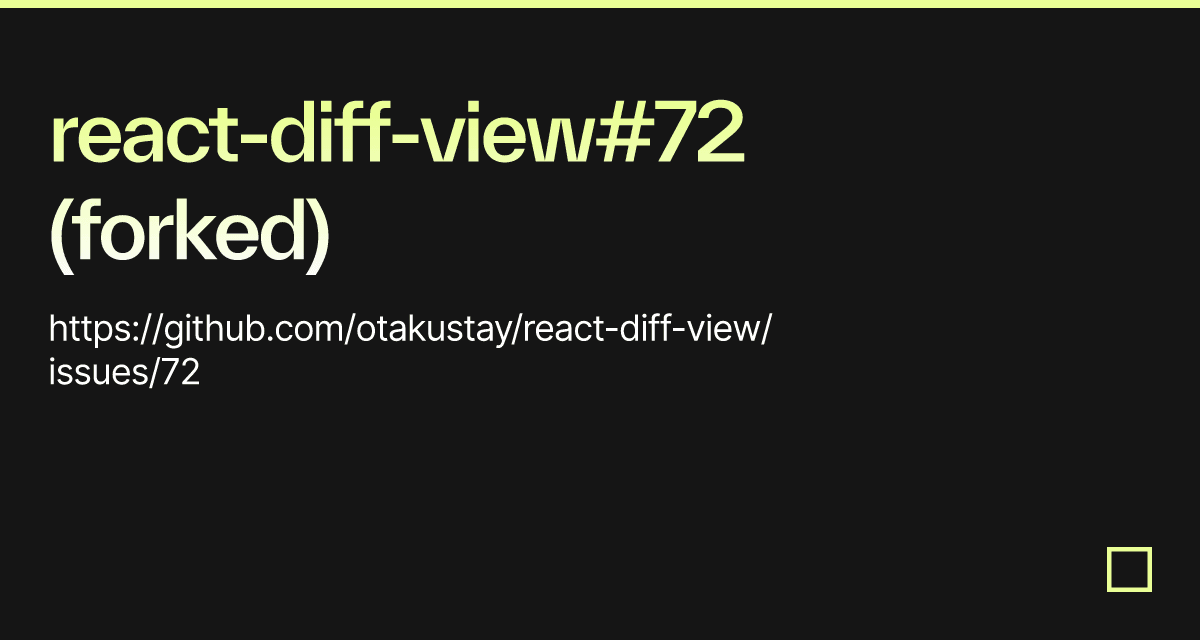 React Diff View 72 Forked Codesandbox