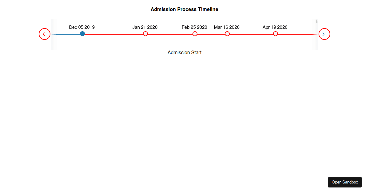 Horizontal Timeline Forked Codesandbox