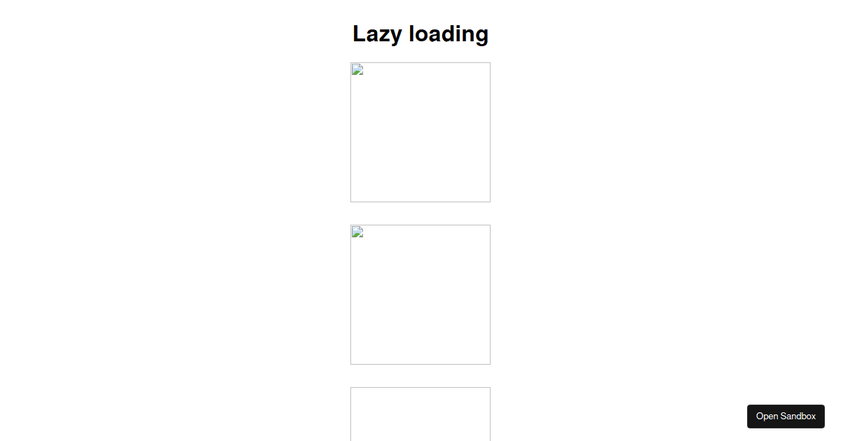 React Lazy Loading Infinite Scroll Codesandbox