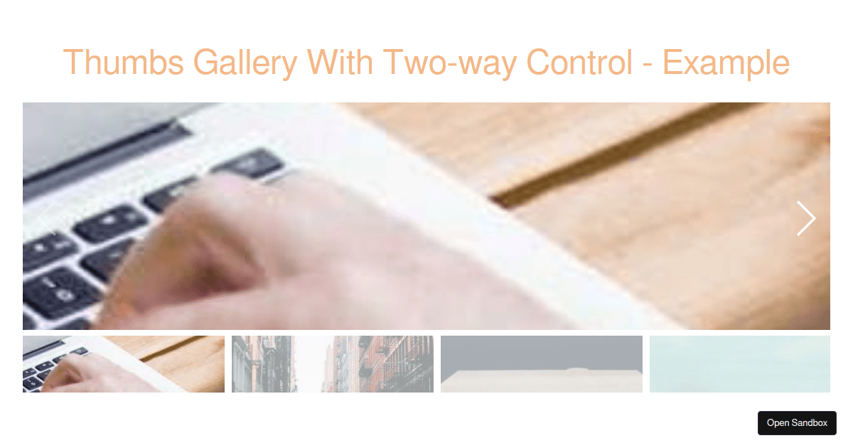 Thumbs Gallery With Two Way Control Example Forked Codesandbox