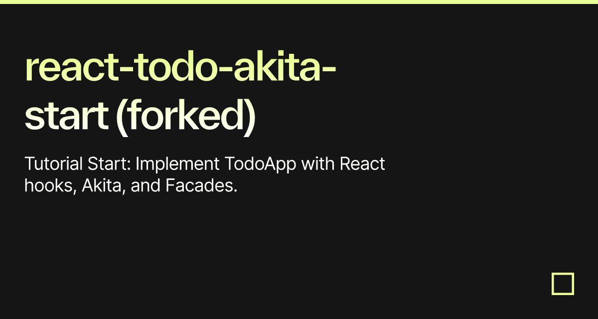 React Todo Akita Start Forked Codesandbox