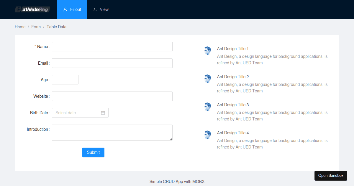 Antd Form Mobx Crud Codesandbox