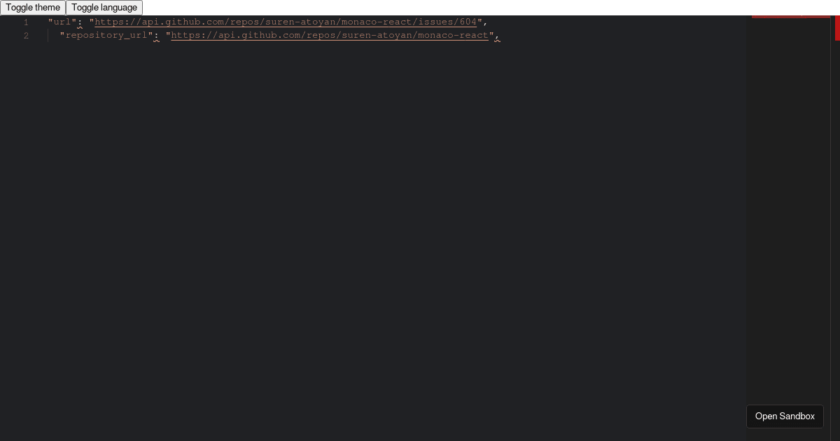 Monaco Editor React Forked Codesandbox