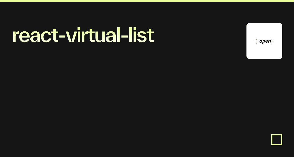 React Virtual List Codesandbox