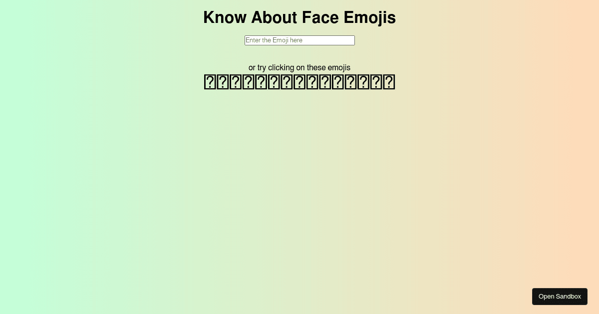 Neog Emojipedia Codesandbox