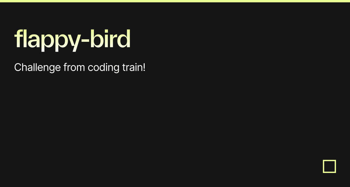 Flappy Bird Codesandbox