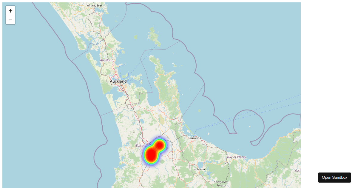 Heat Map Leaflet Codesandbox