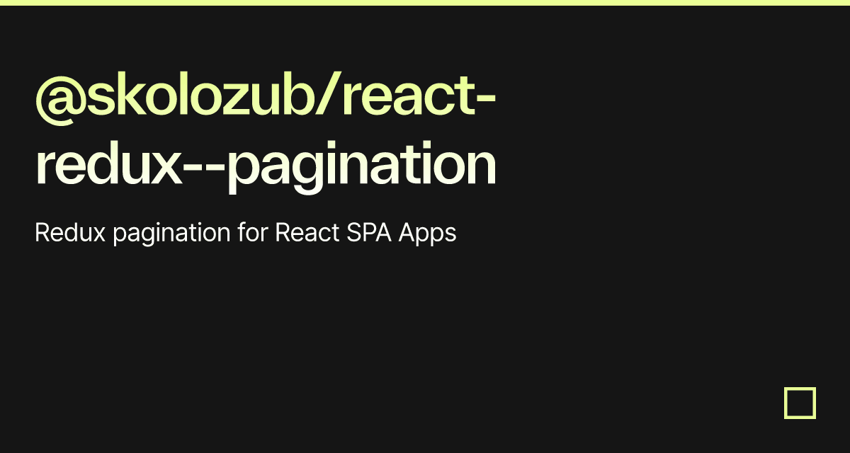 Skolozub React Redux Pagination Codesandbox