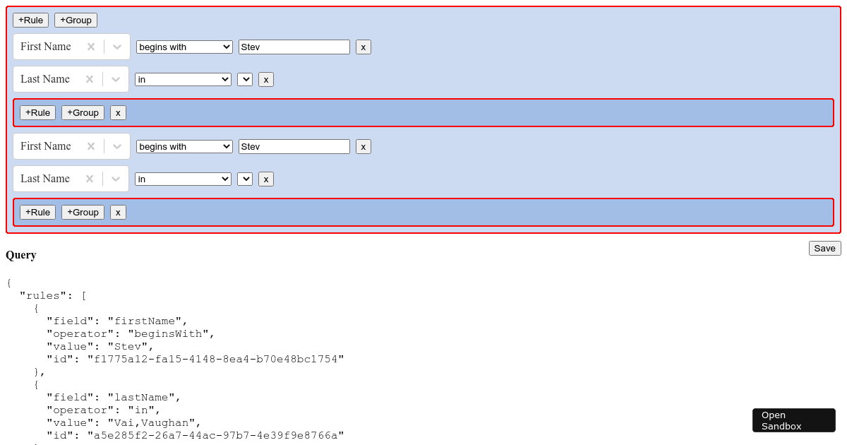 Custom Sql Query Rewrite Codesandbox