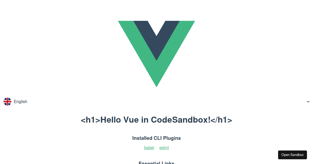 V Google Translate Demo Forked Codesandbox