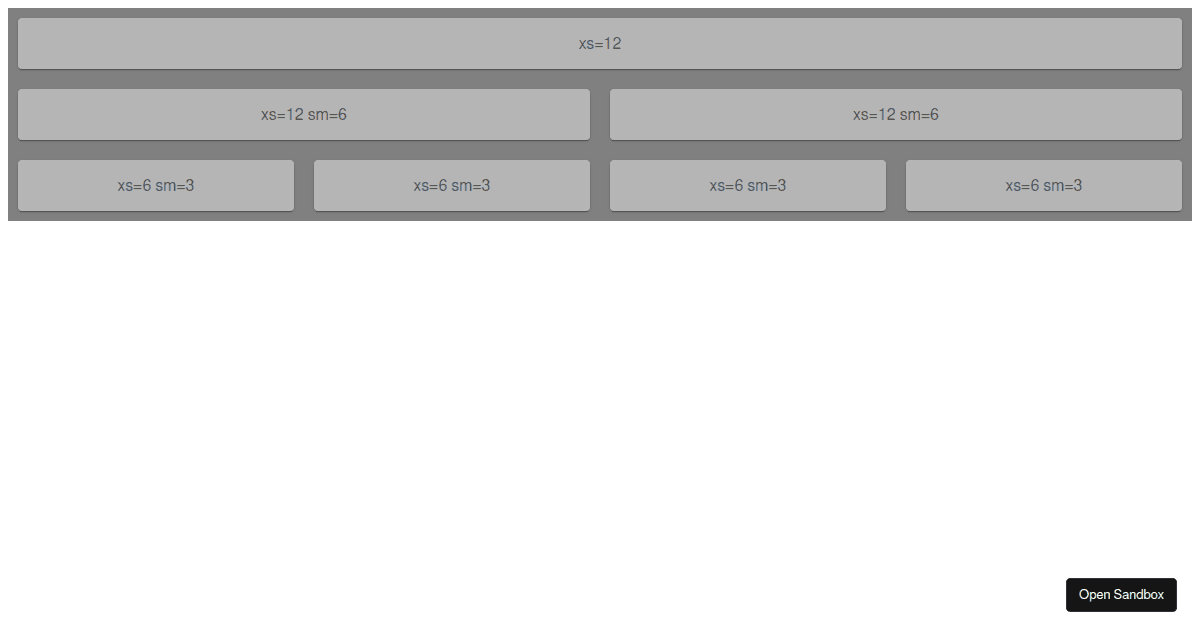 Mui Grid System Codesandbox