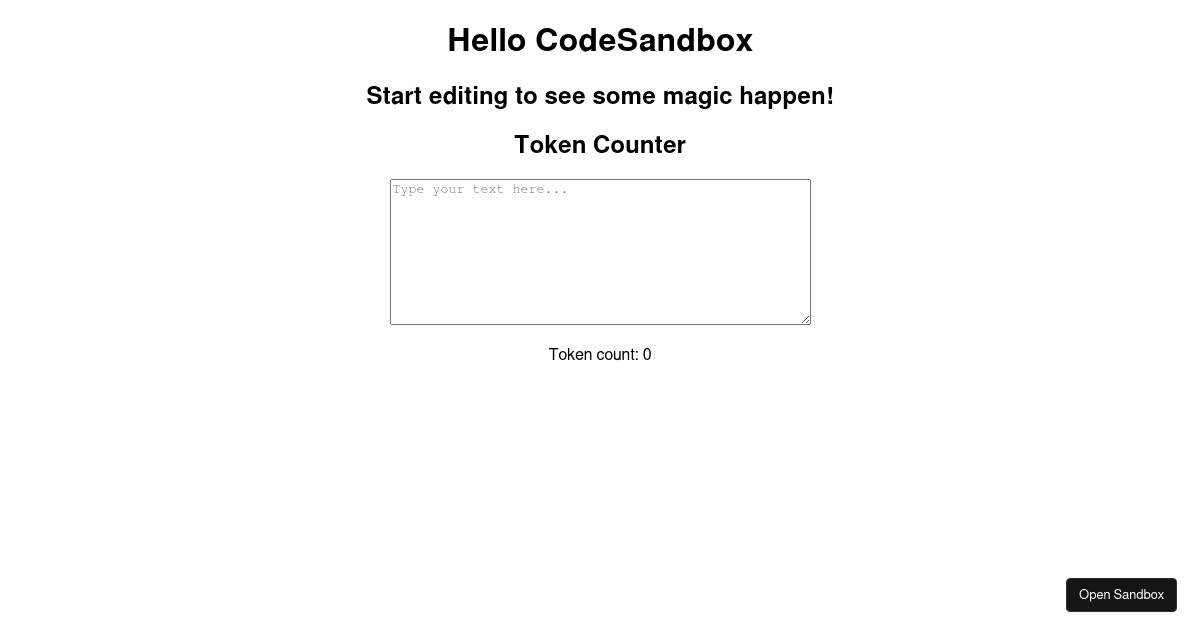 React Cra Forked Codesandbox