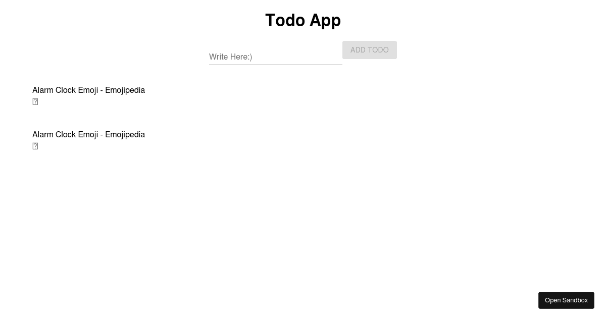 My Todo App Forked Codesandbox