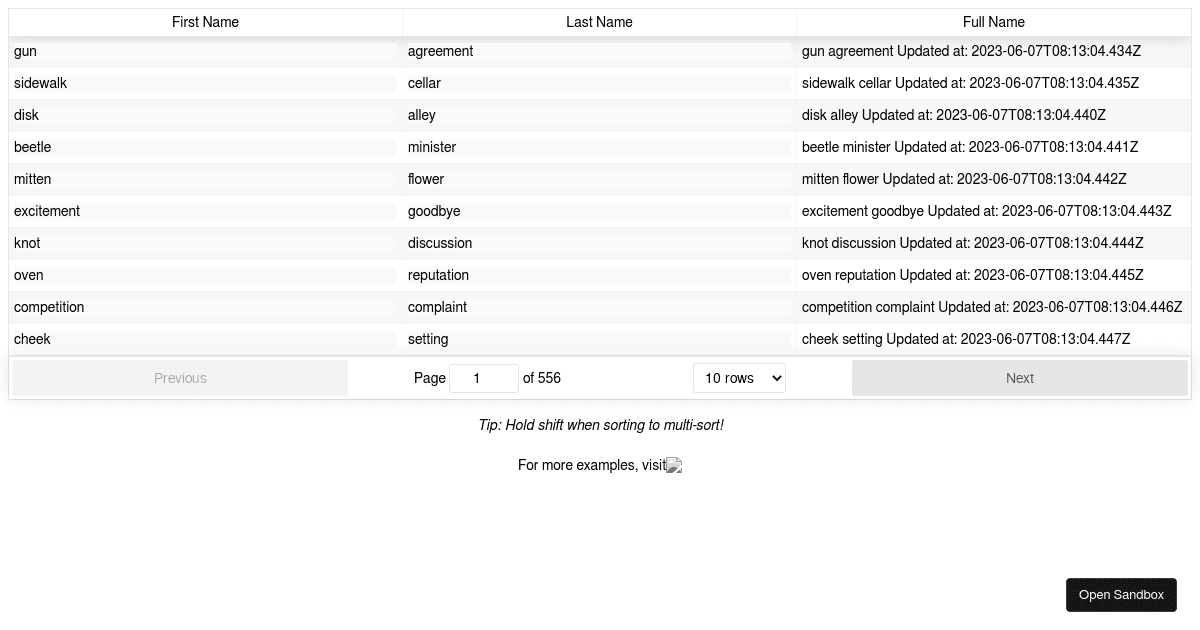 React Table Editable Content Codesandbox