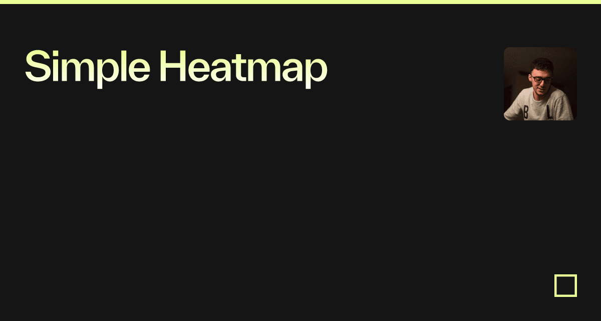 Simple Heatmap Codesandbox