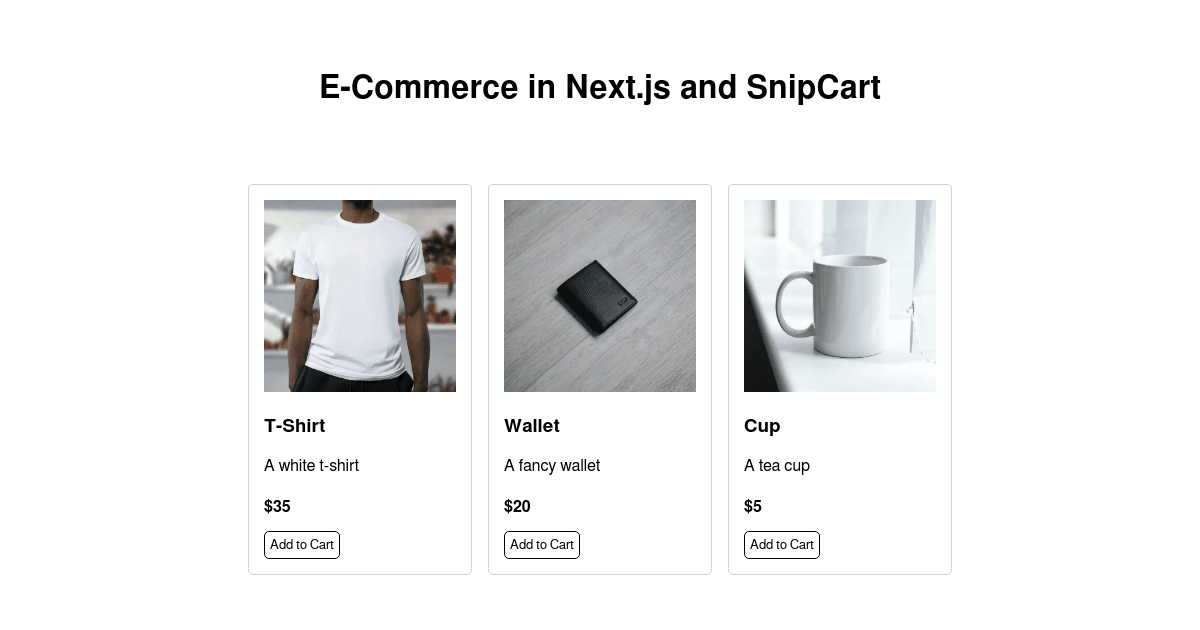 Ecommerce Demo Next Js Snipcart Forked Codesandbox