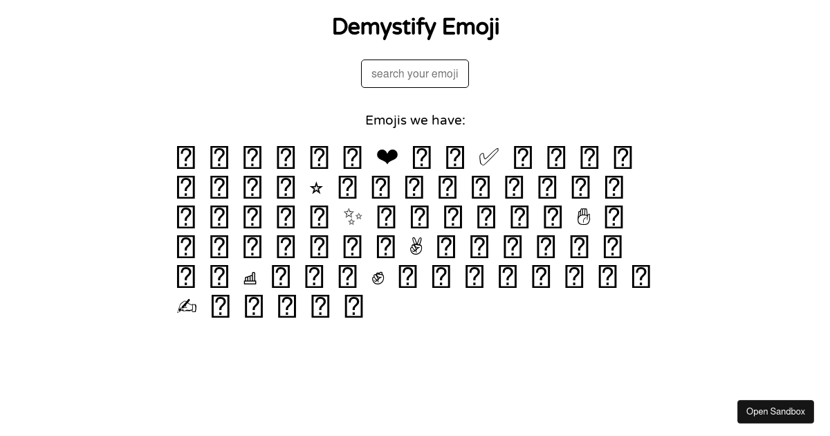 Emoji Interpreter Codesandbox