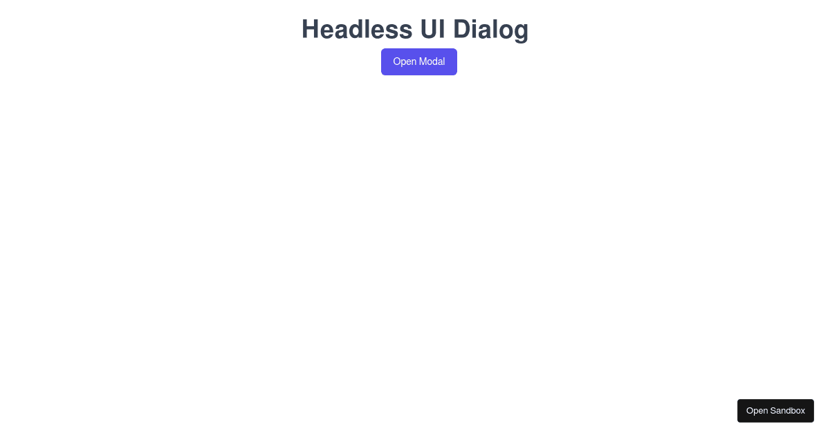 Headless Ui Dialog Forked Codesandbox