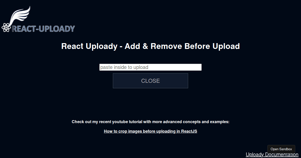 React Uploady Add And Remove Before Upload Forked Codesandbox