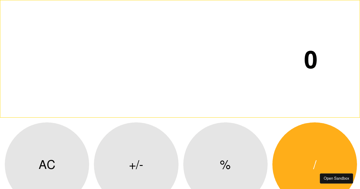 Calculator Codesandbox