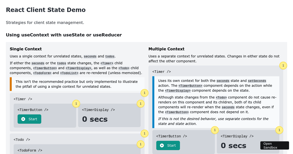 React Client State Codesandbox