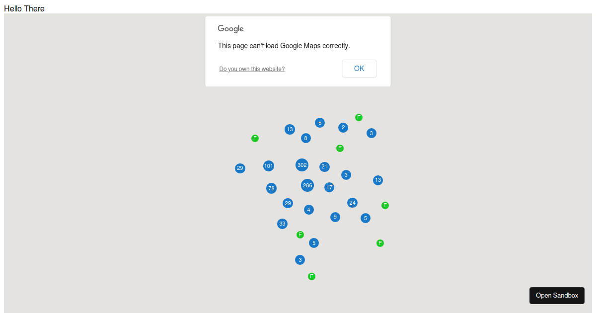 React Map Cluster Codesandbox