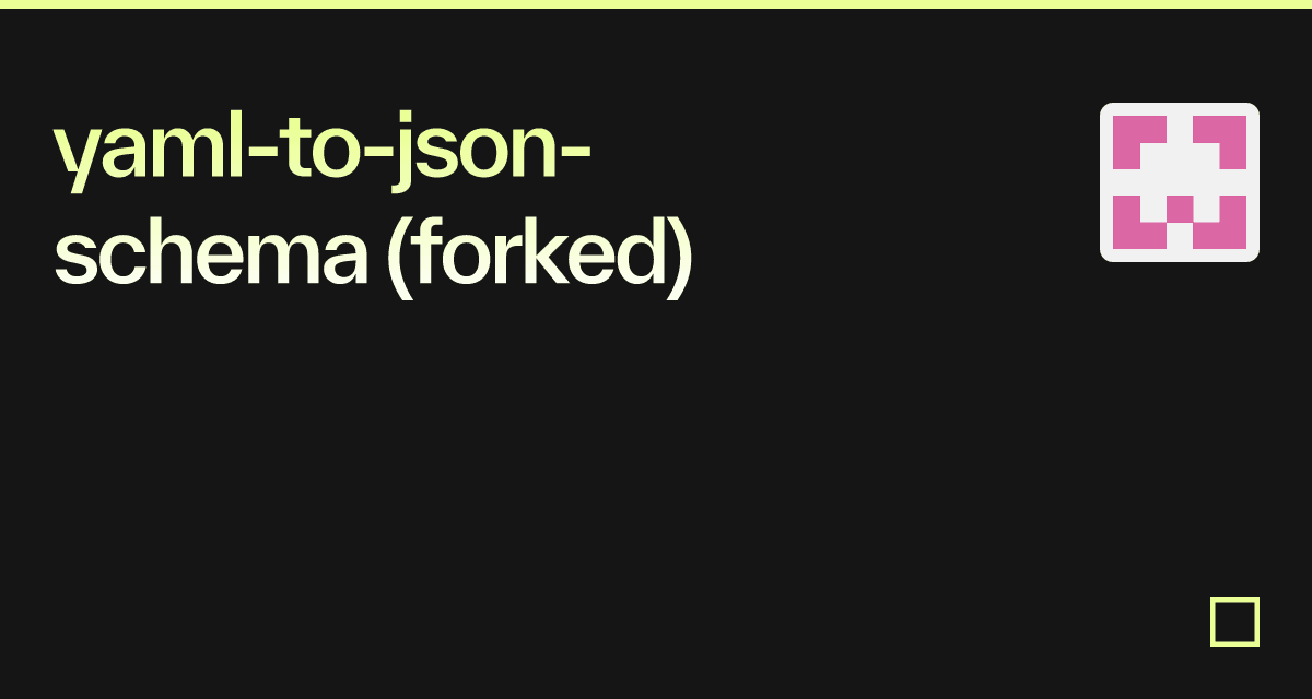 Yaml To Json Schema Forked Codesandbox