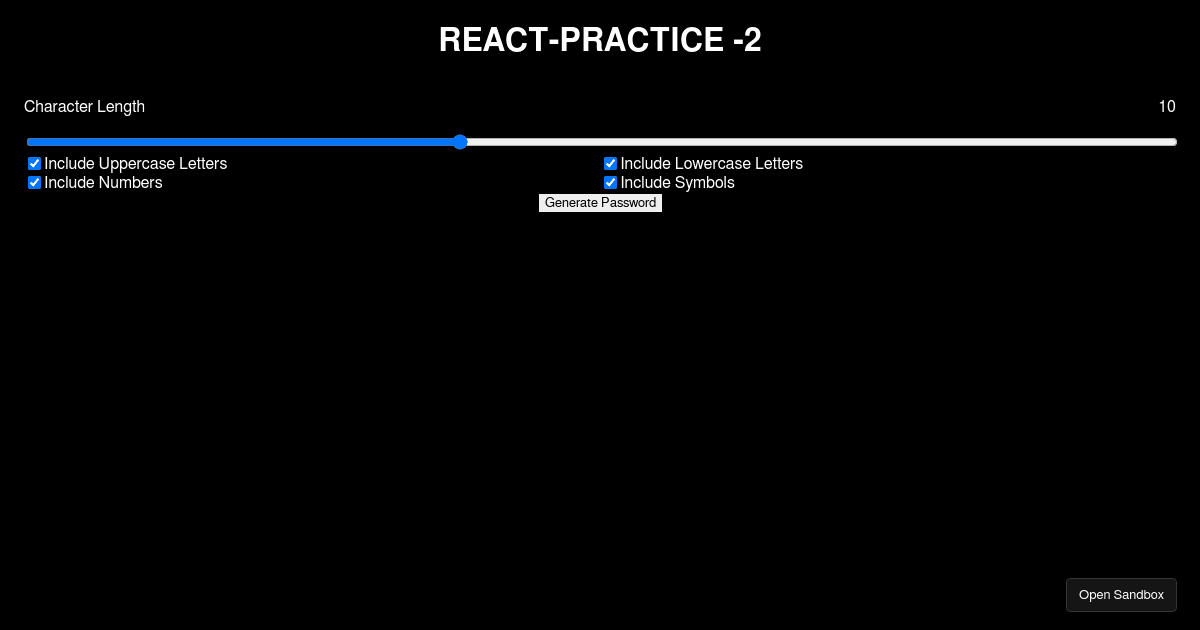 React Practice Codesandbox