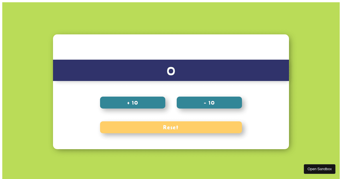 Increment And Decrement App Codesandbox