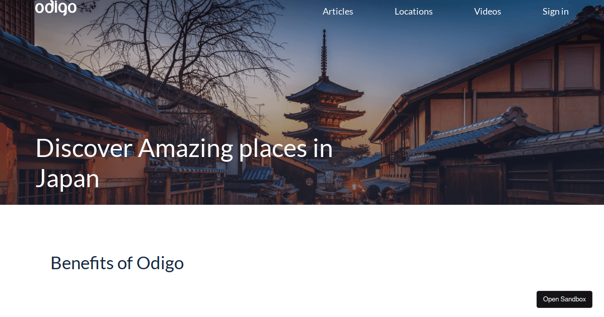 Web Template Figma - Codesandbox