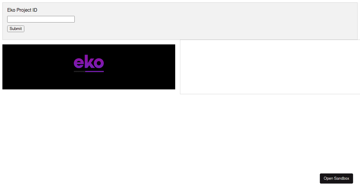Eko Embed - Codesandbox