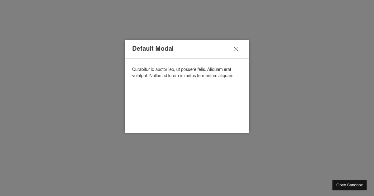 Modal - Codesandbox