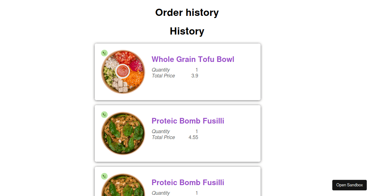 order-history - Codesandbox