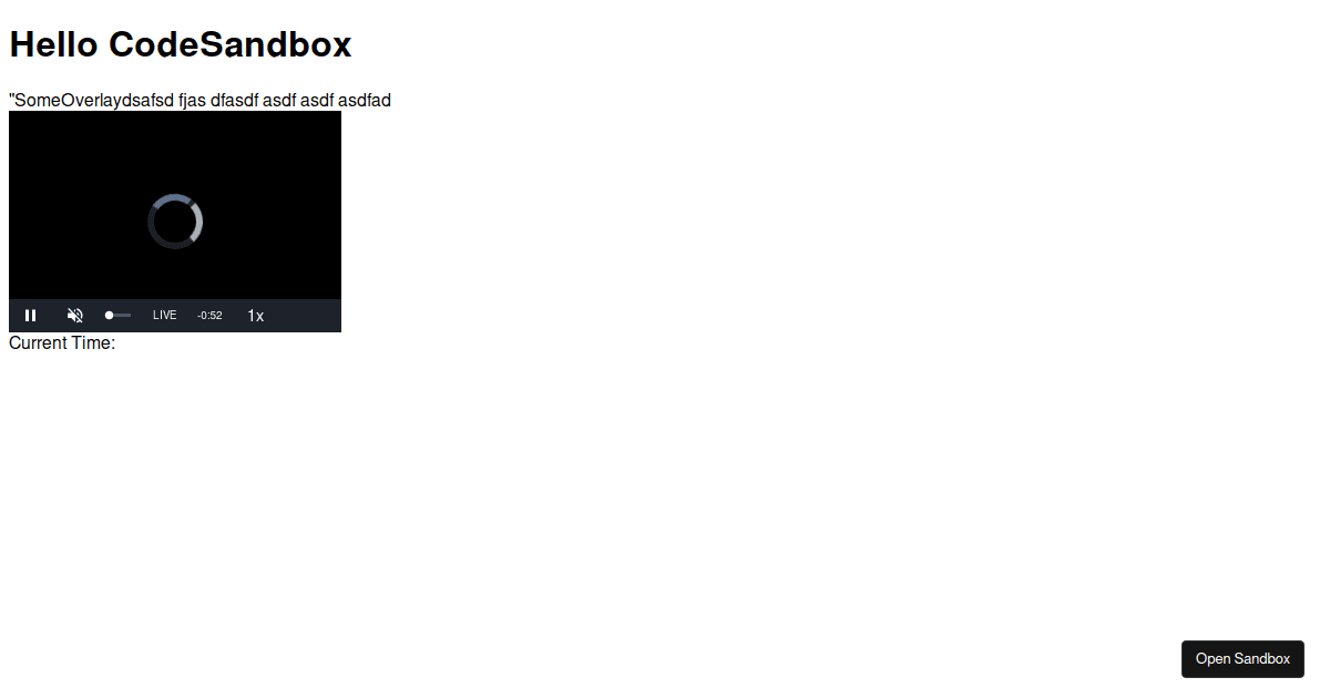 react-videojs-currenttime (forked) - Codesandbox