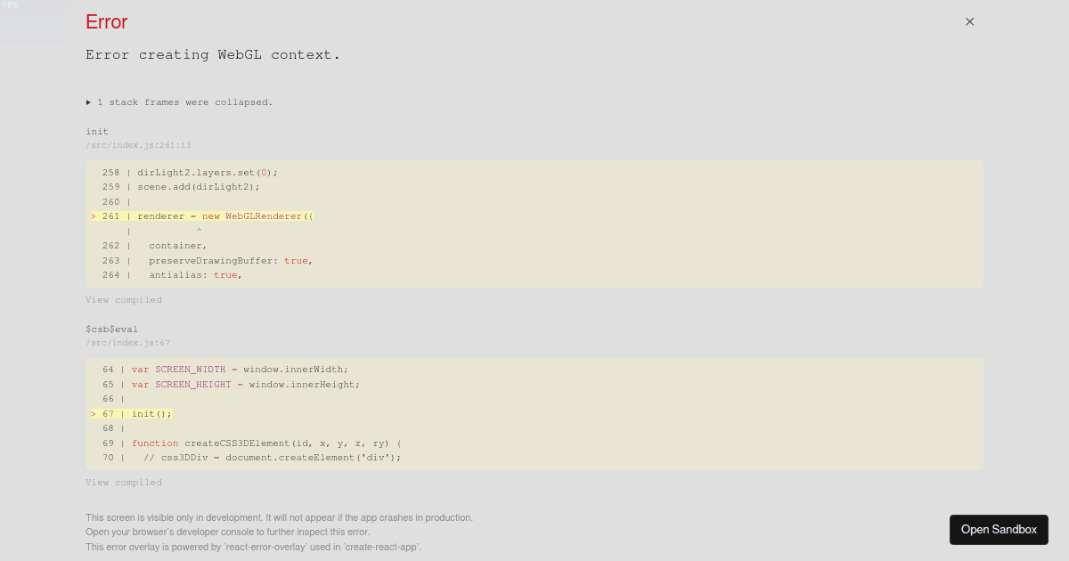 Raycasting Coding In Javascript threejs-css3d-raycasting-postprocessing - Codesandbox