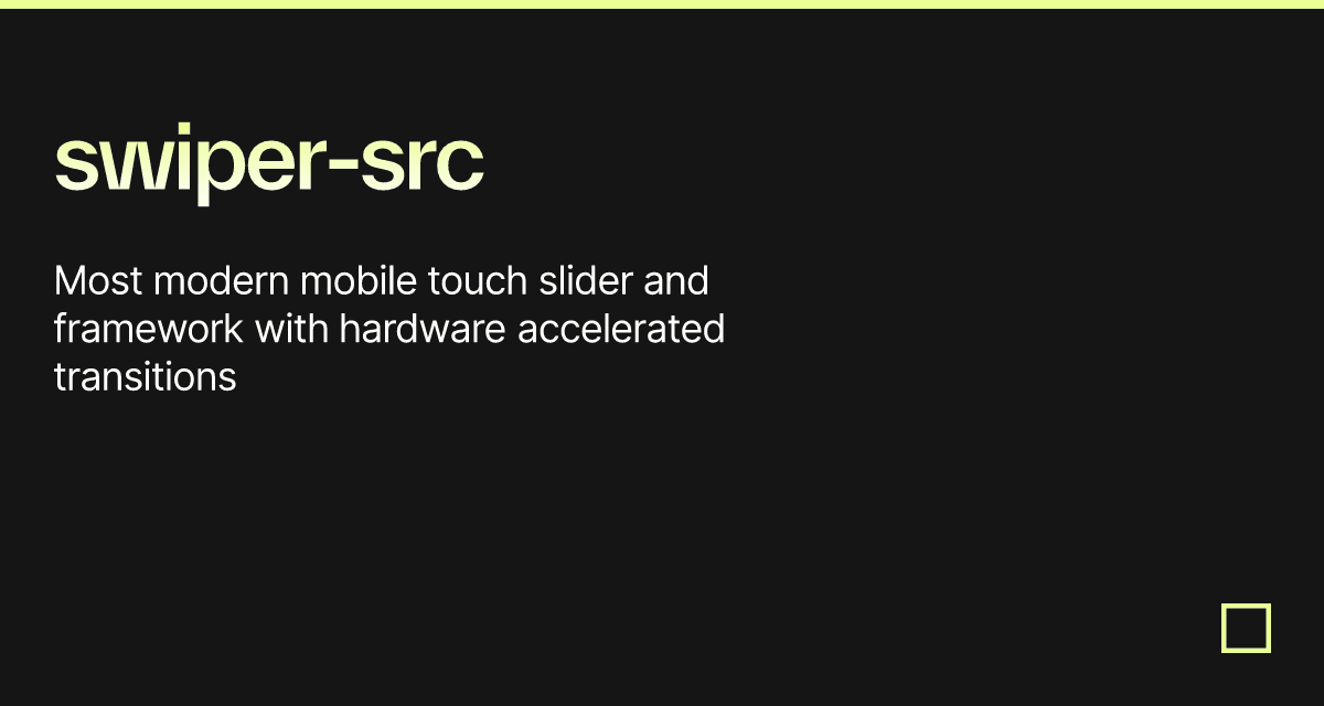 swiper-src - Codesandbox